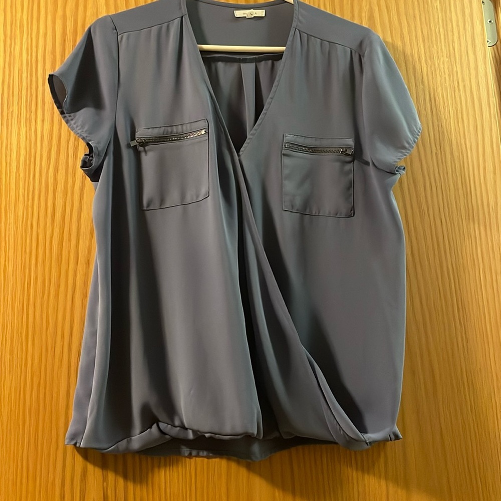Maurice’s faux wrap blouse